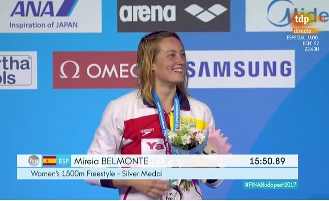 MIREIA BELMONTE plata 1500 m lliures budapest 2017