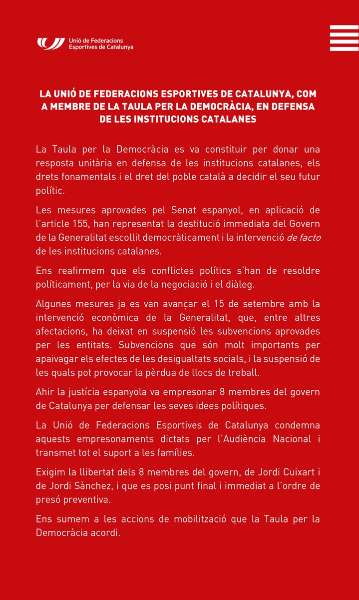 manifest taula per la democràcia